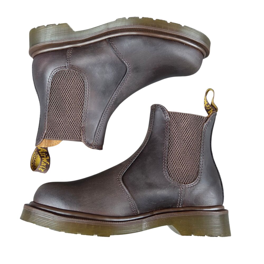 Dr. Martens 2976 Chelsea Boots Gaucho Crazy Horse Brown Size Men's 4, Women's 5 - Picture 4 of 9